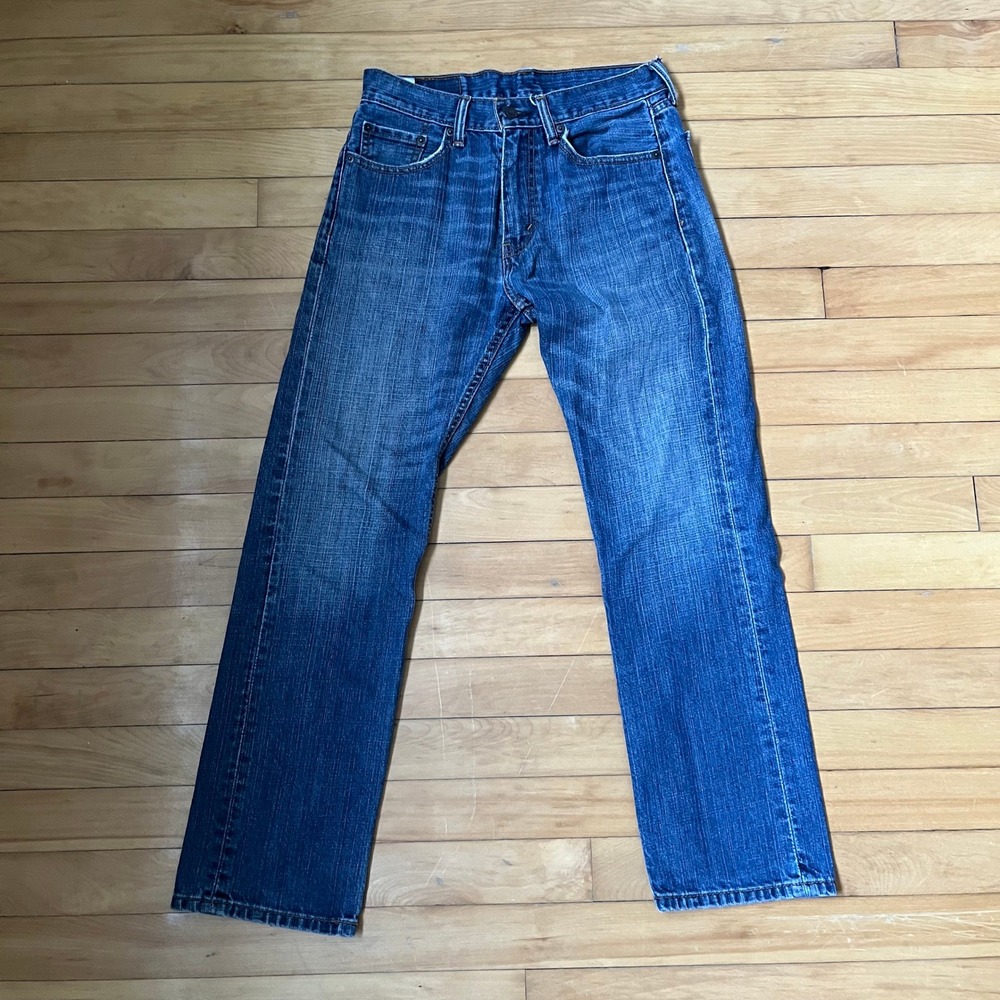 Levis 505 Regular Fit Mens Jeans 30x30 Medium Wash Blue Straight Leg Denim
